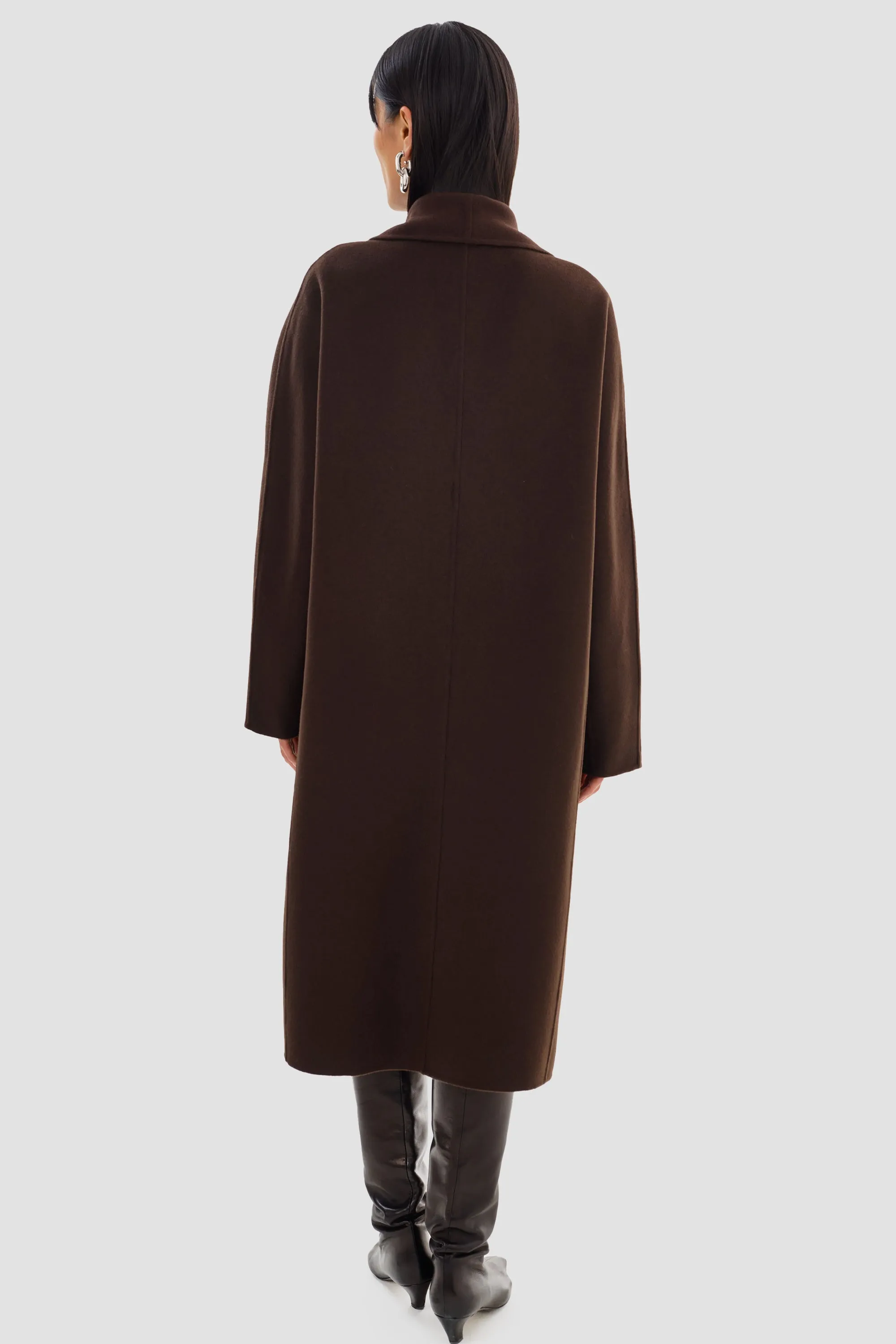 LAMARQUE Women's Thara Shawl Collar Wool Coat