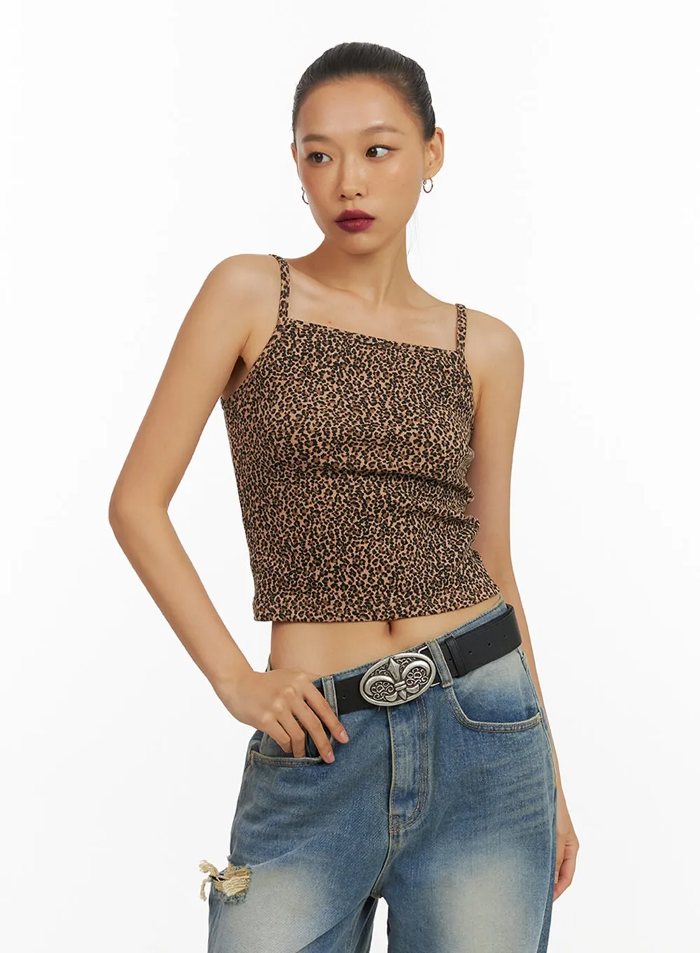 Leopard Print Cami Top IY422