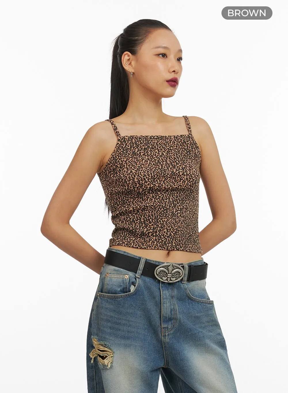 Leopard Print Cami Top IY422