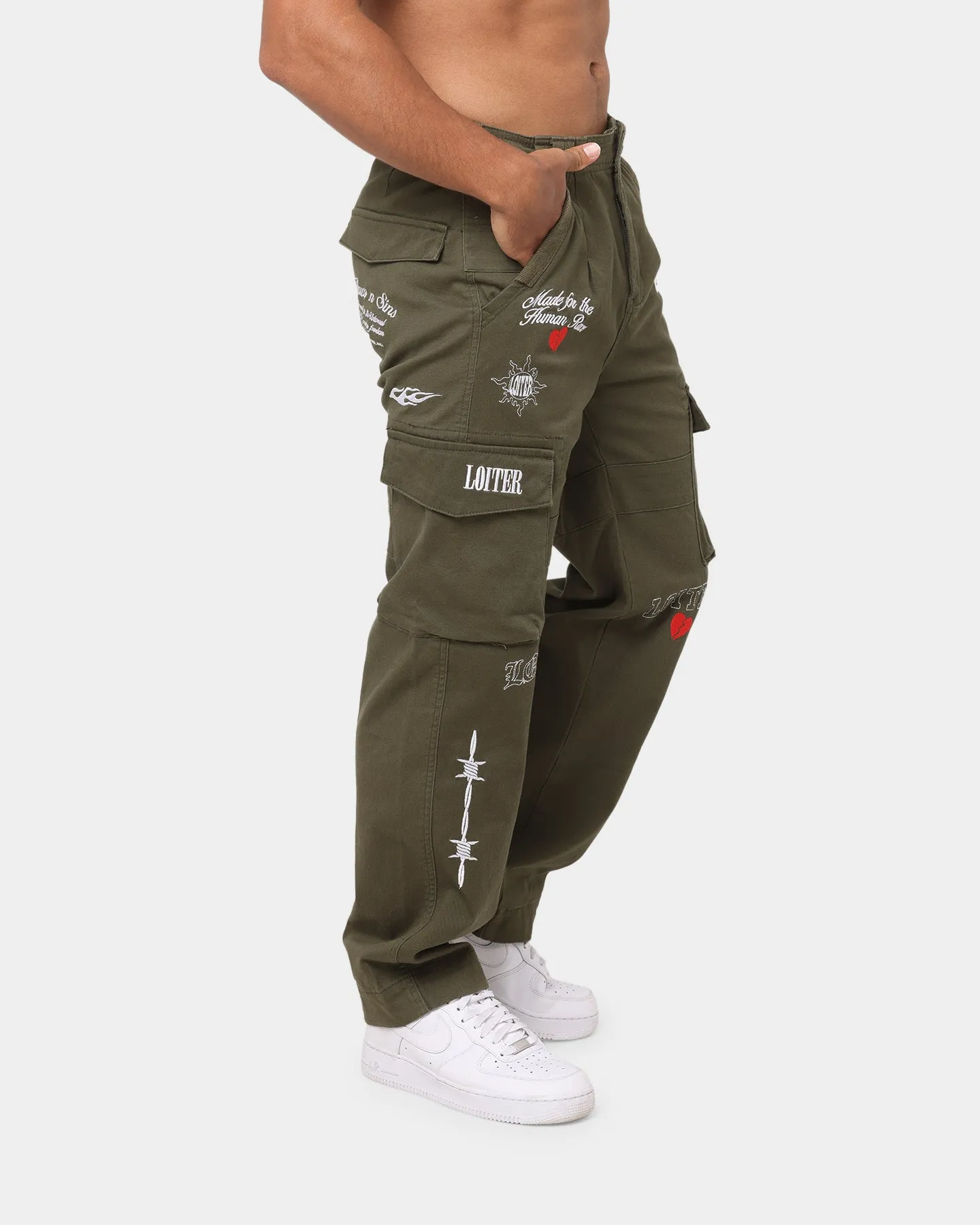 Loiter Sketch Cargo Pants Khaki