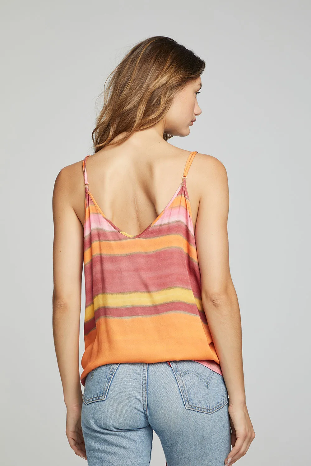 Lucca Tank Top - Sunset Stripe