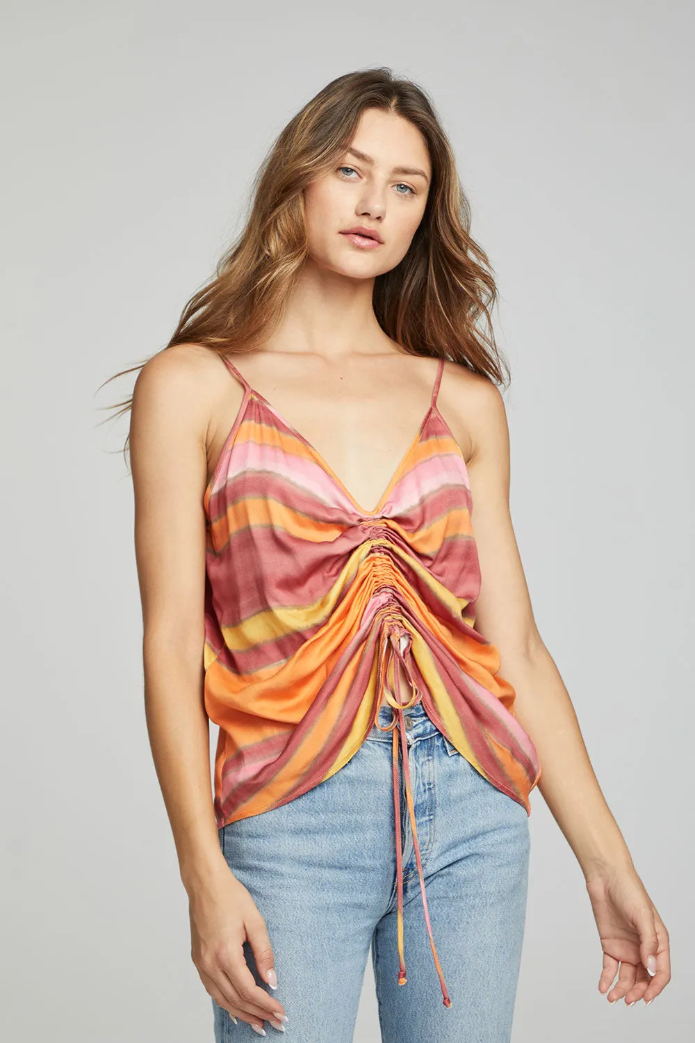 Lucca Tank Top - Sunset Stripe