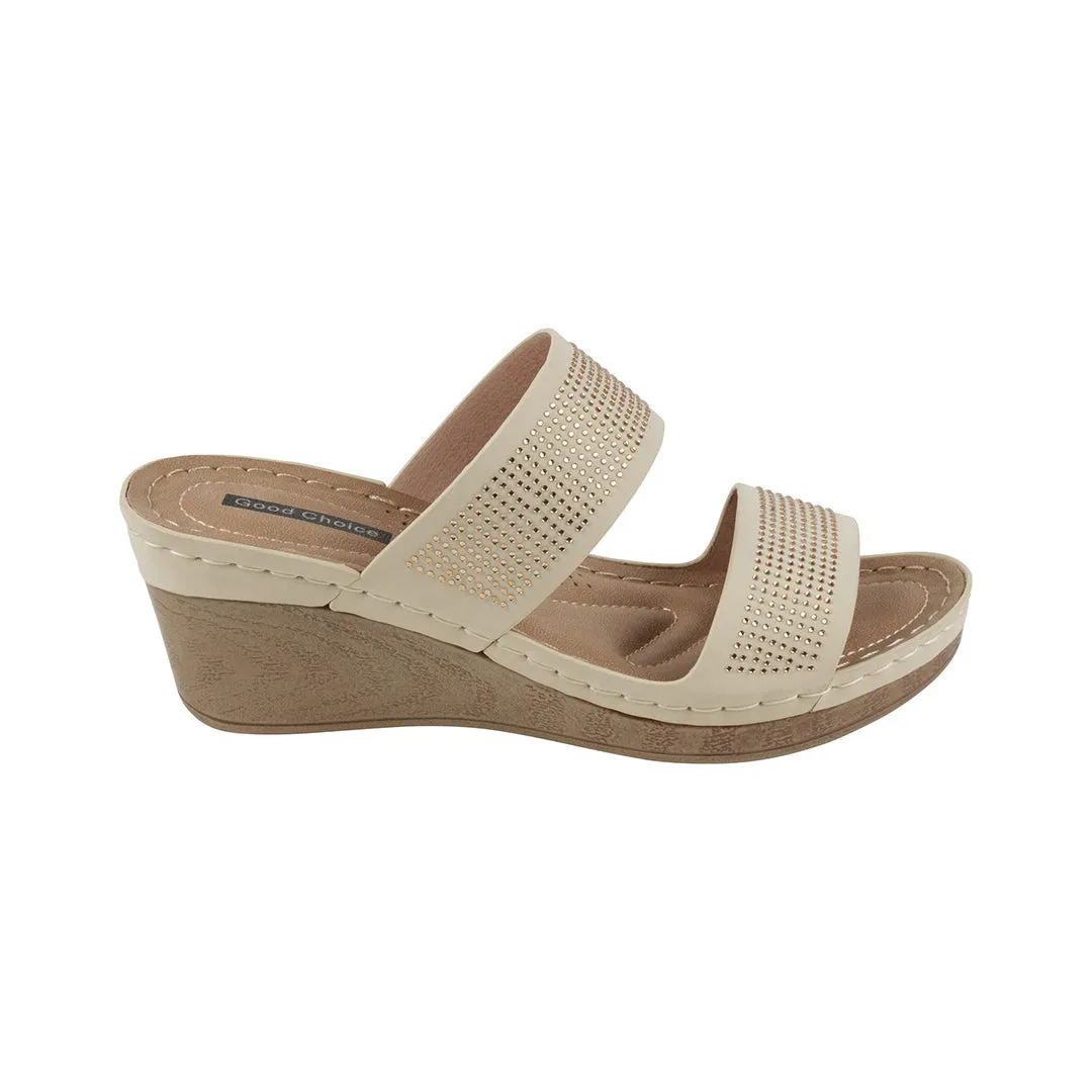 Madore Natural Wedge Sandals