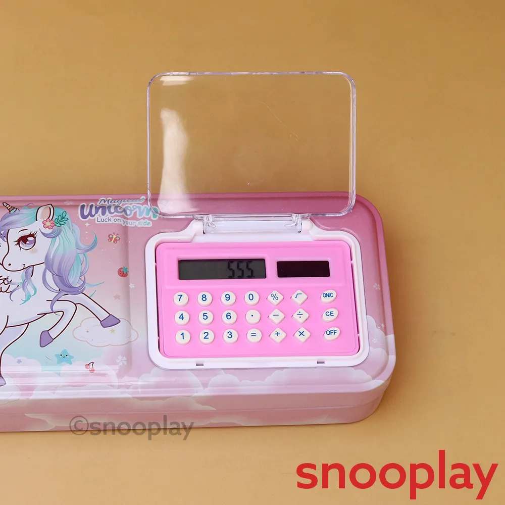 Magical Unicorn Pencil Box with Calculator