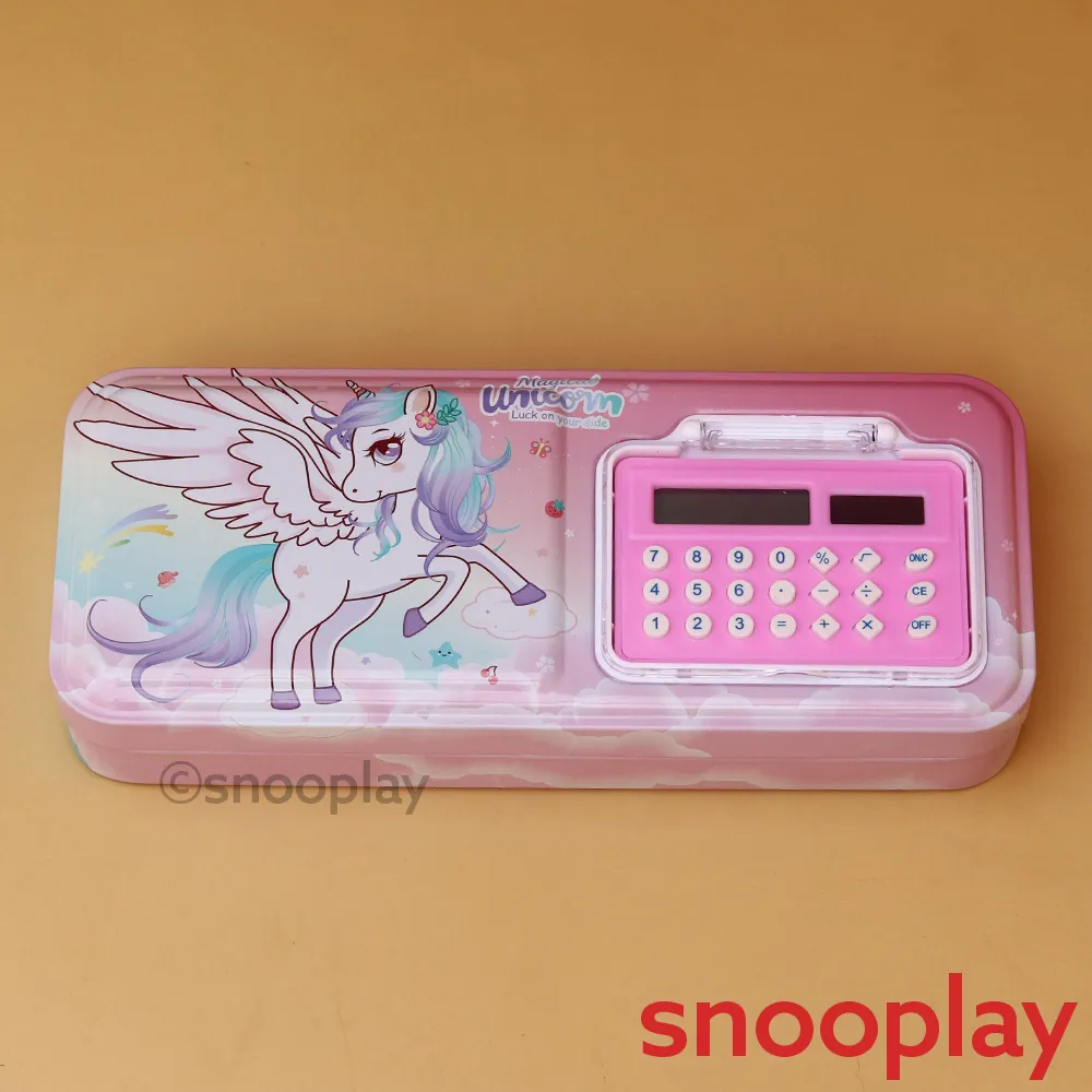 Magical Unicorn Pencil Box with Calculator