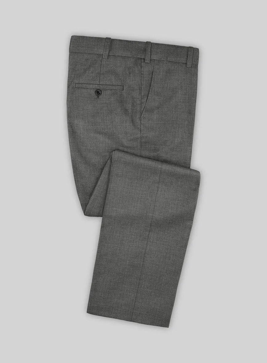 Marco Stretch Worsted Gray Wool Pants