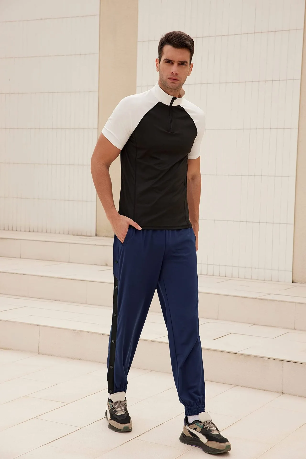 Men's Buttoned Sweatpants 55247558YM