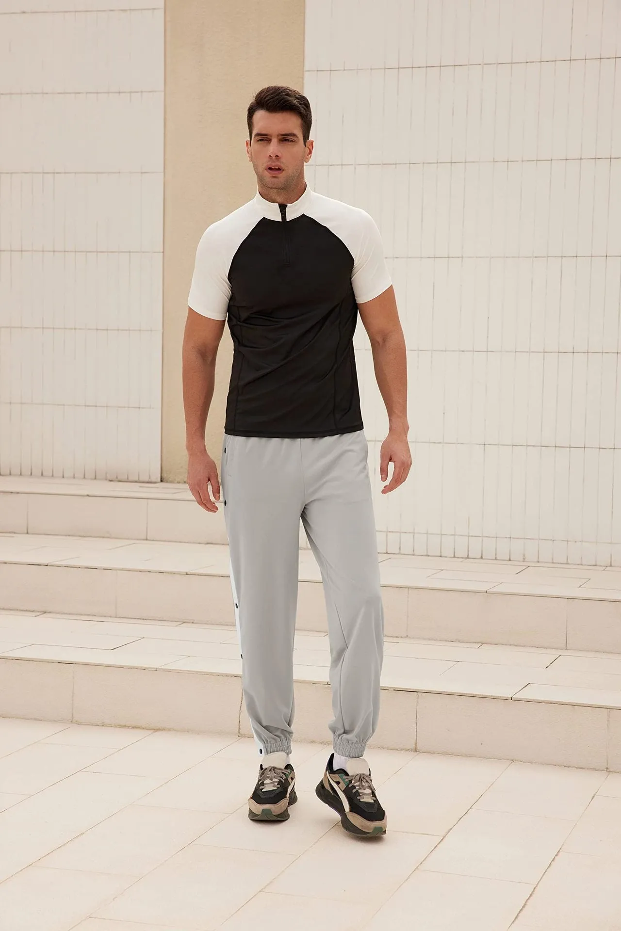 Men's Buttoned Sweatpants 55247558YM