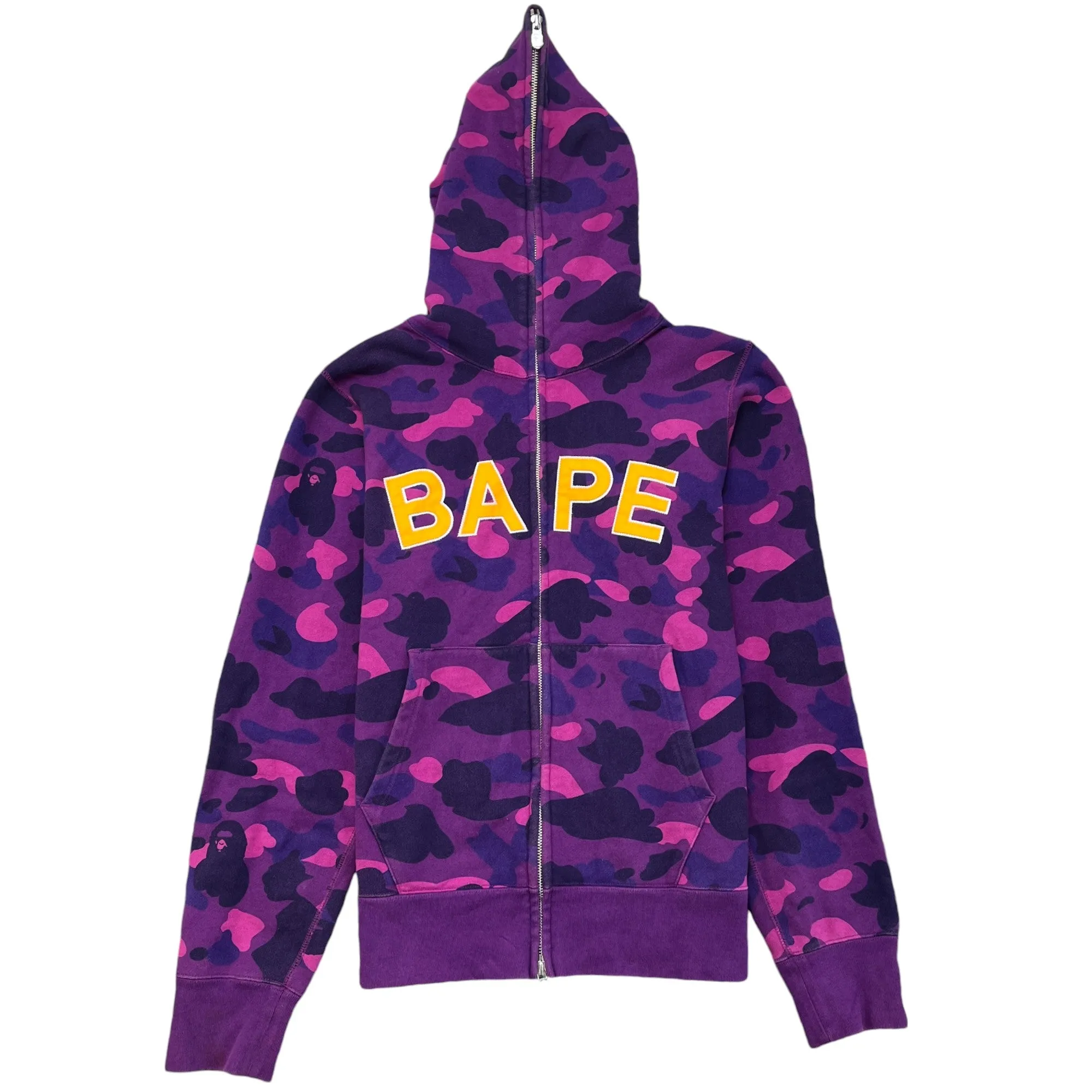 Men's Camoflage Logo Hoodie Purple Size M