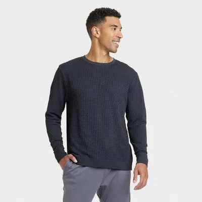 New - All In Motion Men's Pull-On Knit Sweater Seamless Casual Fit