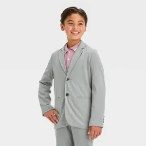 New - Boys' Knit Blazer - Cat & Jack Gray 8