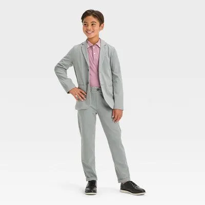 New - Boys' Knit Blazer - Cat & Jack Gray 8