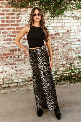 NEW!! The Leopard Lauren Denim Midi Skirt