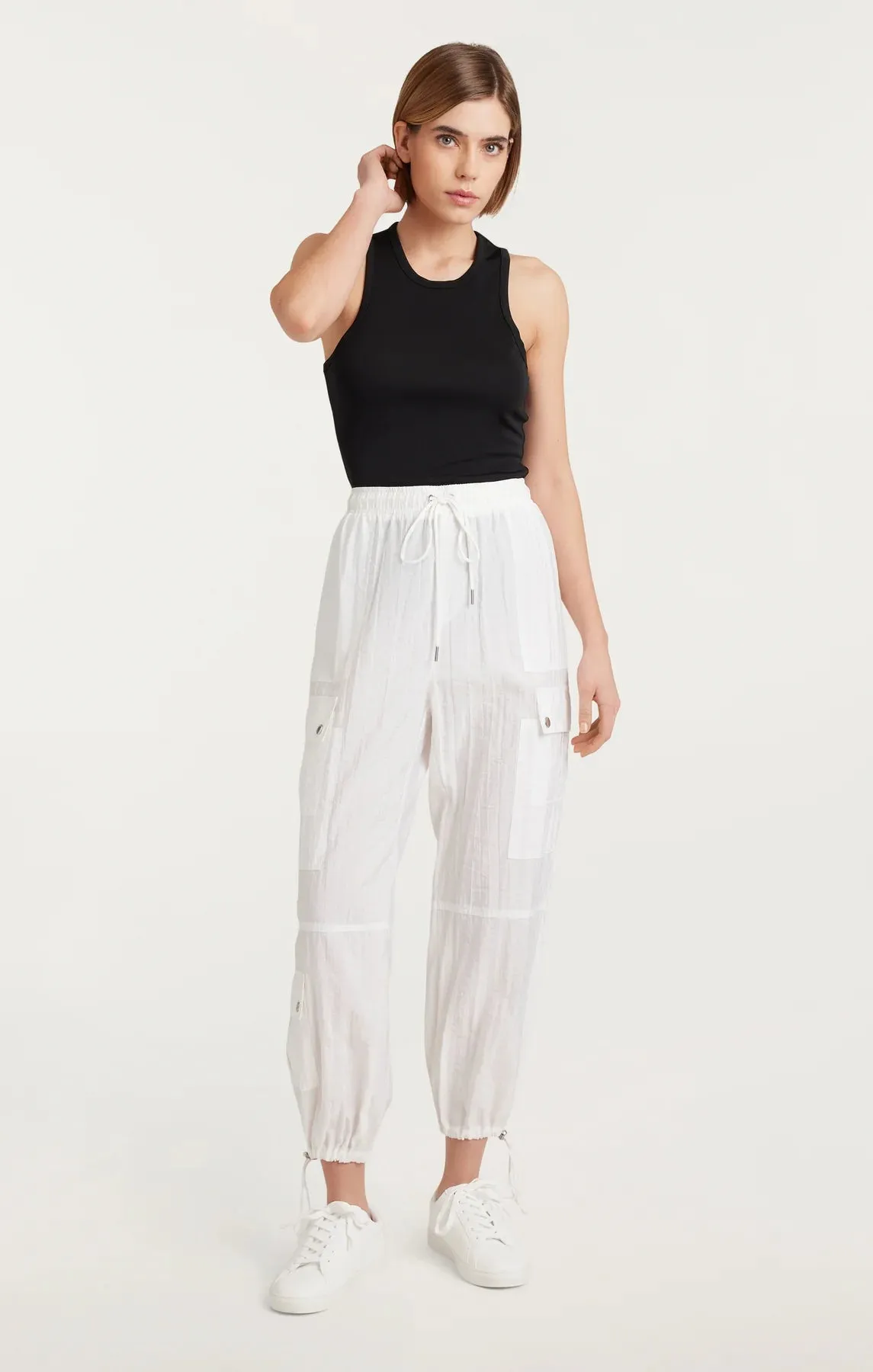 Nitsan Parachute Pant - White