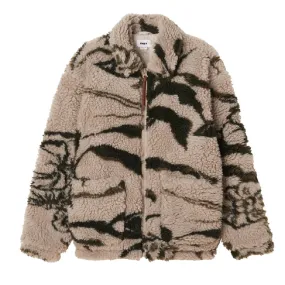 Obey Clothing Mushroom Sherpa Jacket - Silver Grey Multi