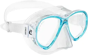 Open Box Cressi Perla Jr Scuba Dive Mask - Clear/Aquamarine