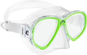 Open Box Cressi Perla Jr Scuba Dive Mask - Clear/Lime