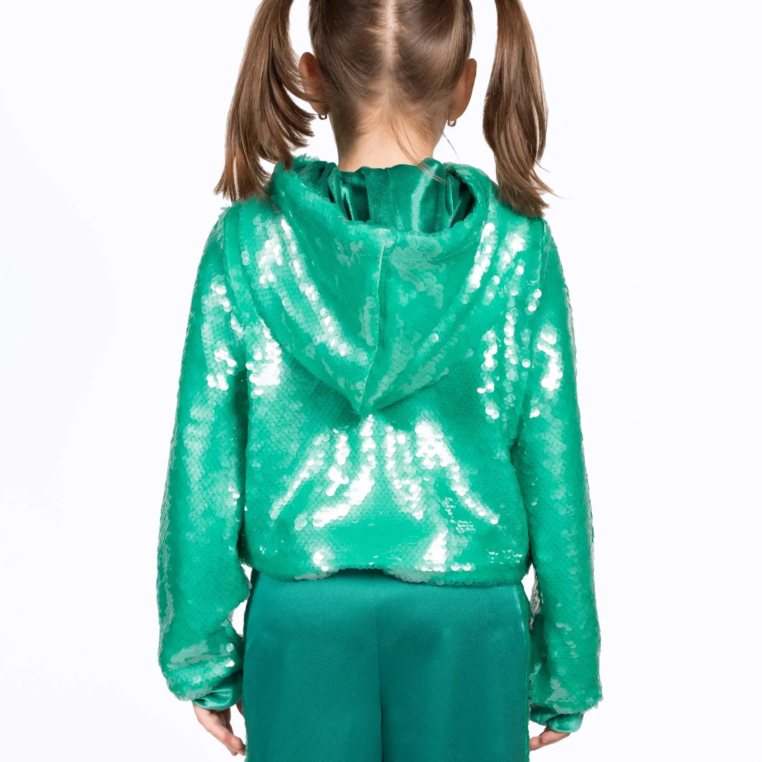 Oversized Sequin Hoodie with Velvet Lining