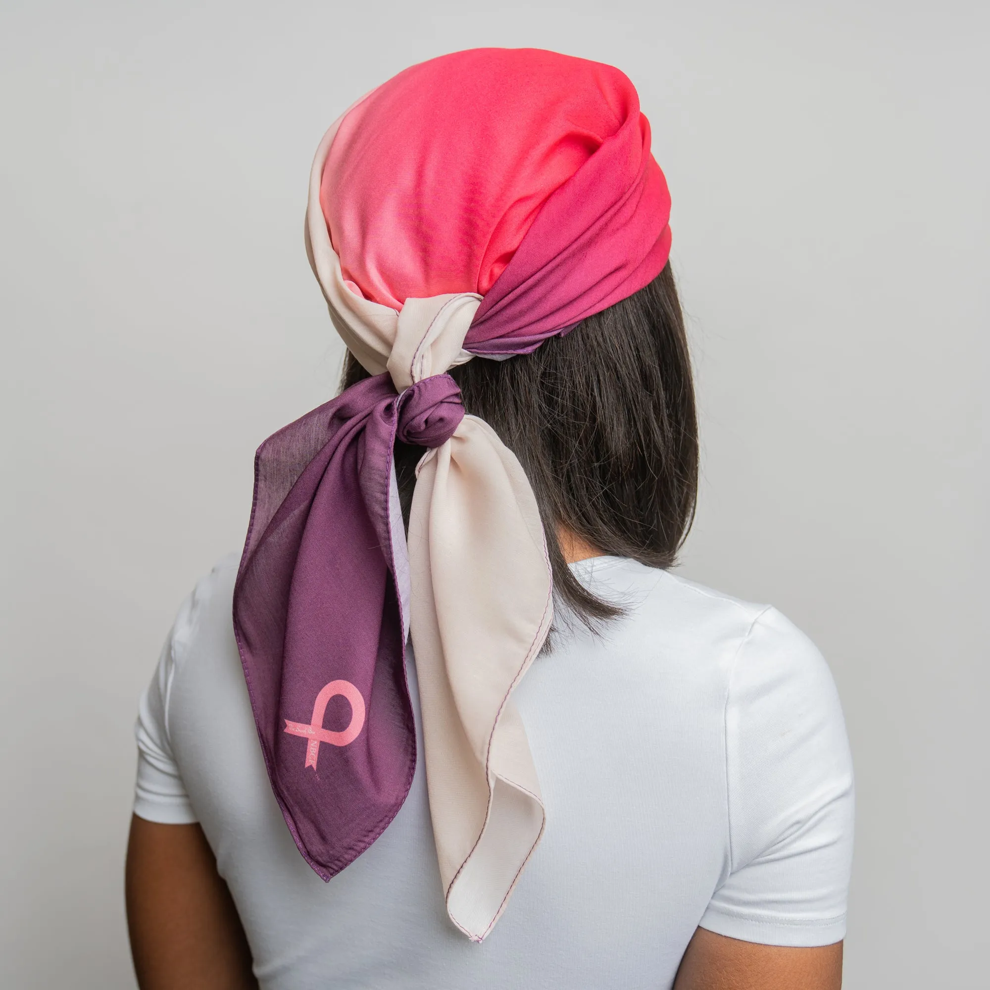 Pink Ribbon Fashion Scarf - Ombre Pink - NBCF