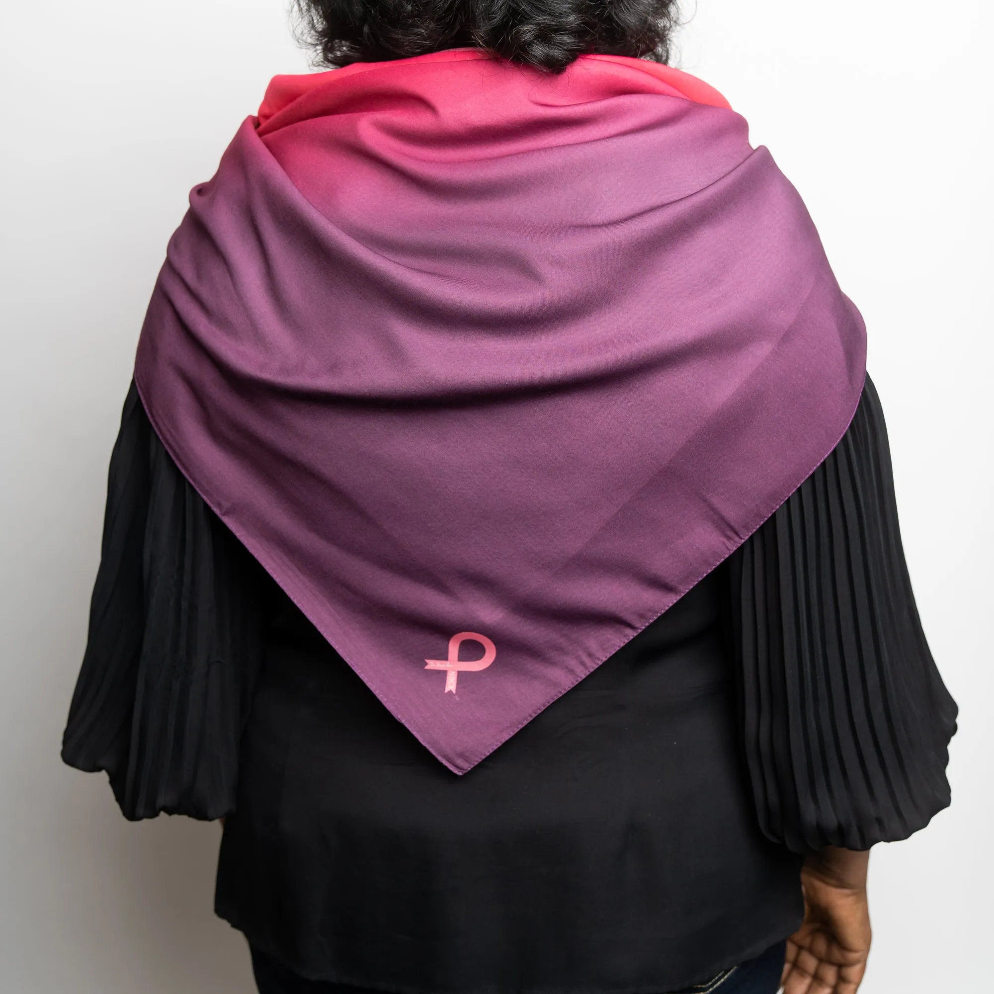 Pink Ribbon Fashion Scarf - Ombre Pink - NBCF