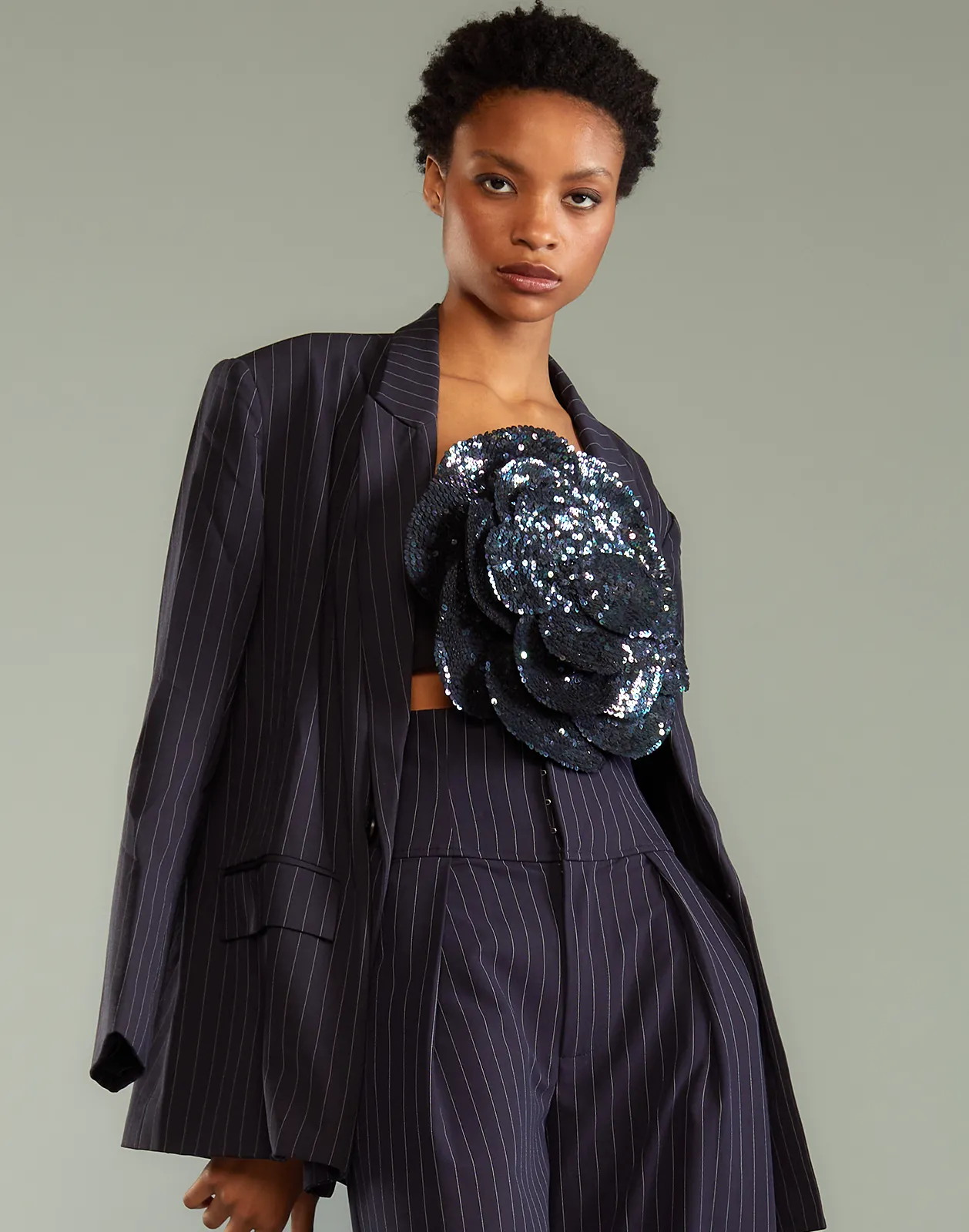 Pinstripe Blazer