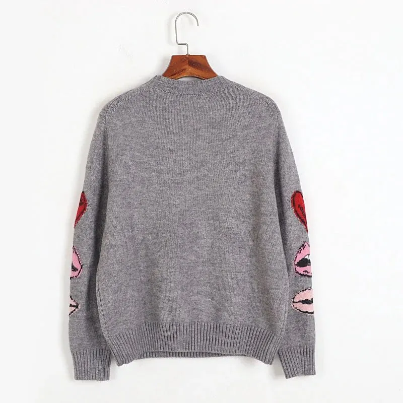 Pre Order:  Love Lips Knitted Sweater