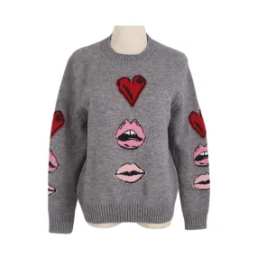 Pre Order:  Love Lips Knitted Sweater