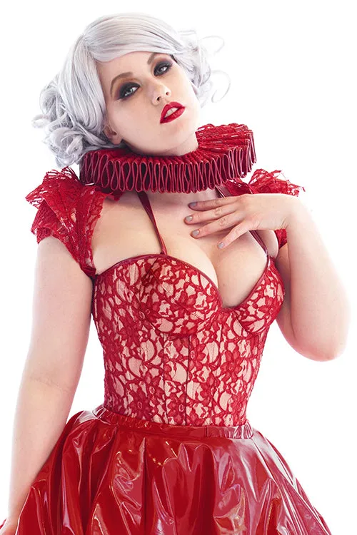 PVC and Lace Padded bust cup Corset