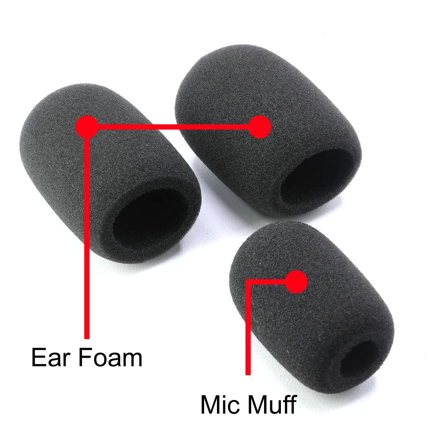 Replacement Mic Muff and Ear Foam for H10 Headsets