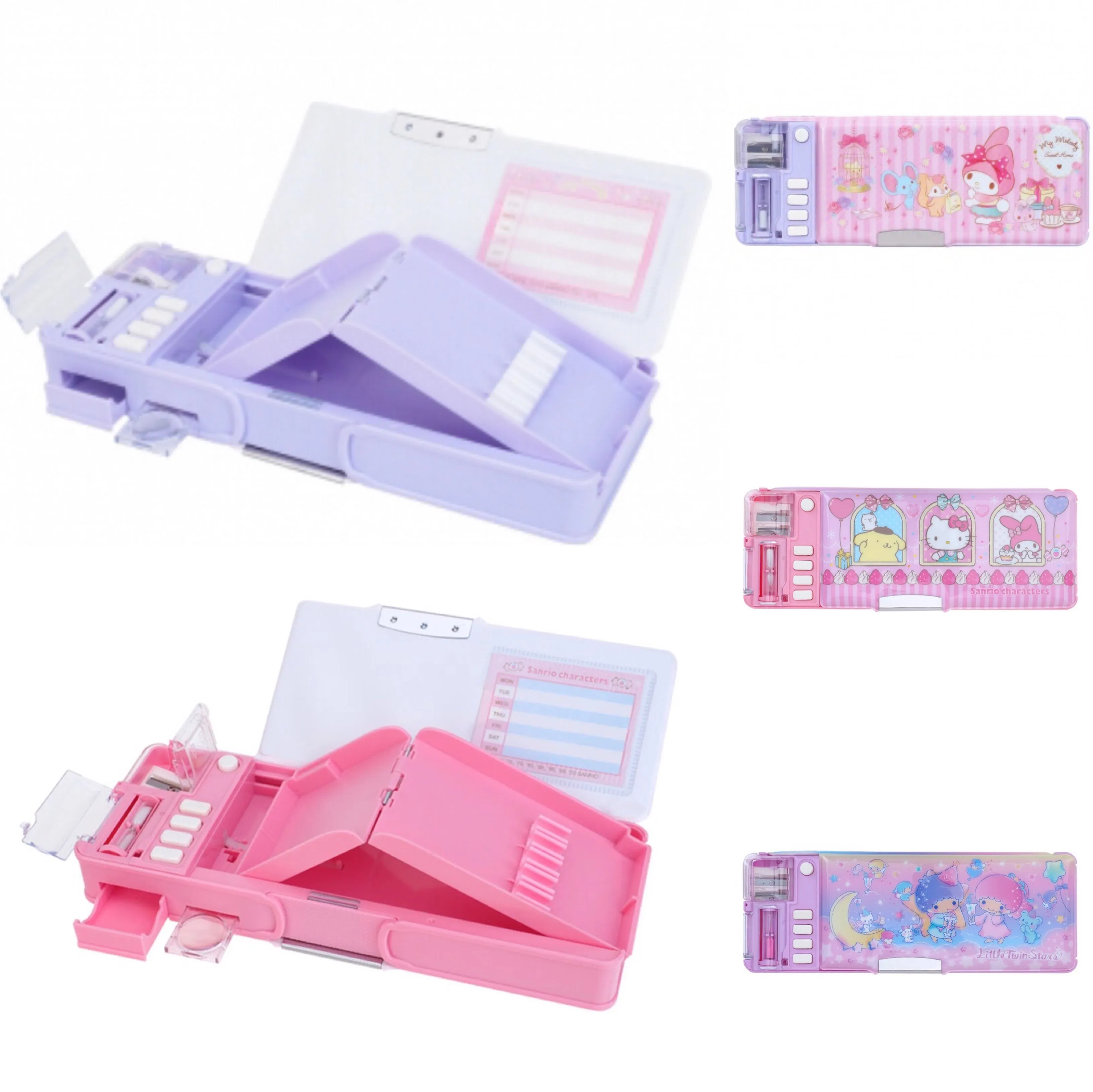 Sanrio Characters Sparkly Magic Pencil Case (with pencil sharpener)