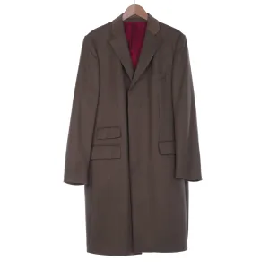 Santinelli Wool Light Brown Tailored Long Sleeved Coat UK Size XL.