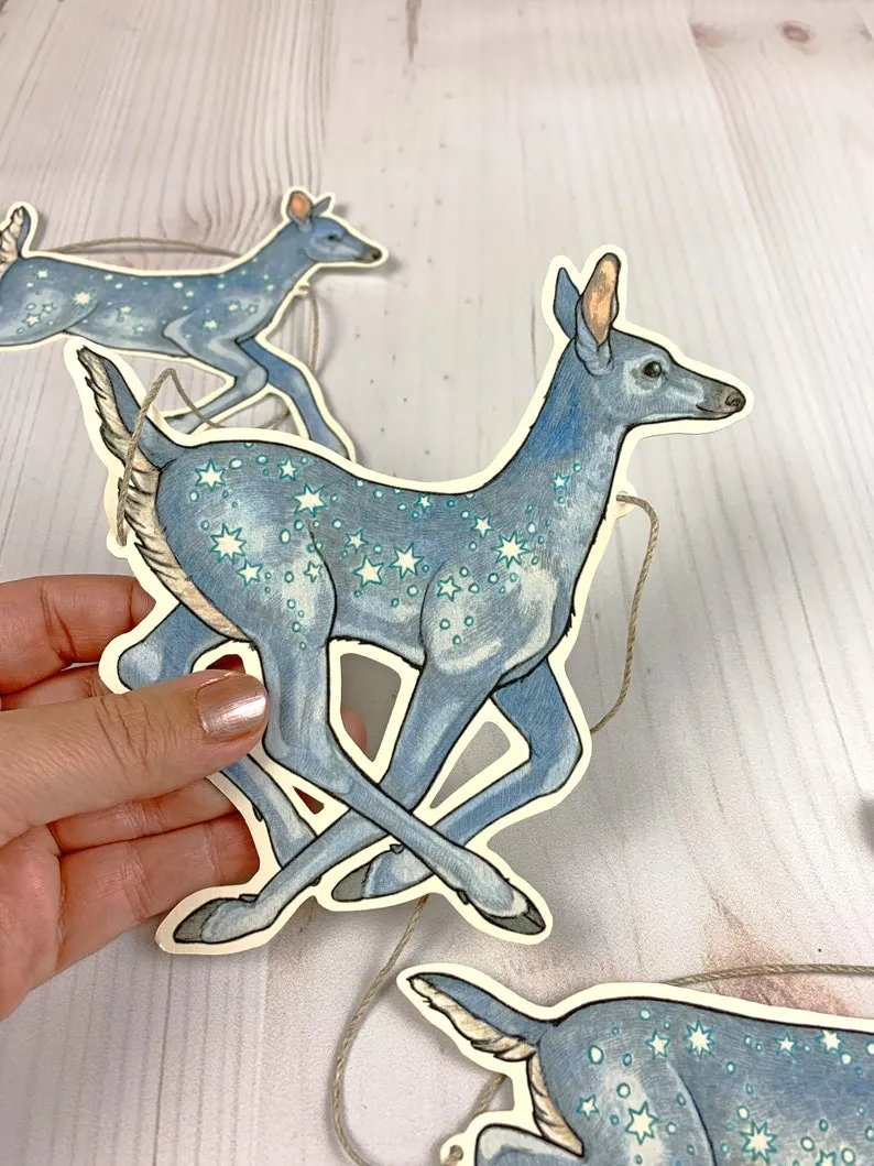 Sarah Draws Things Starry Deer Garland