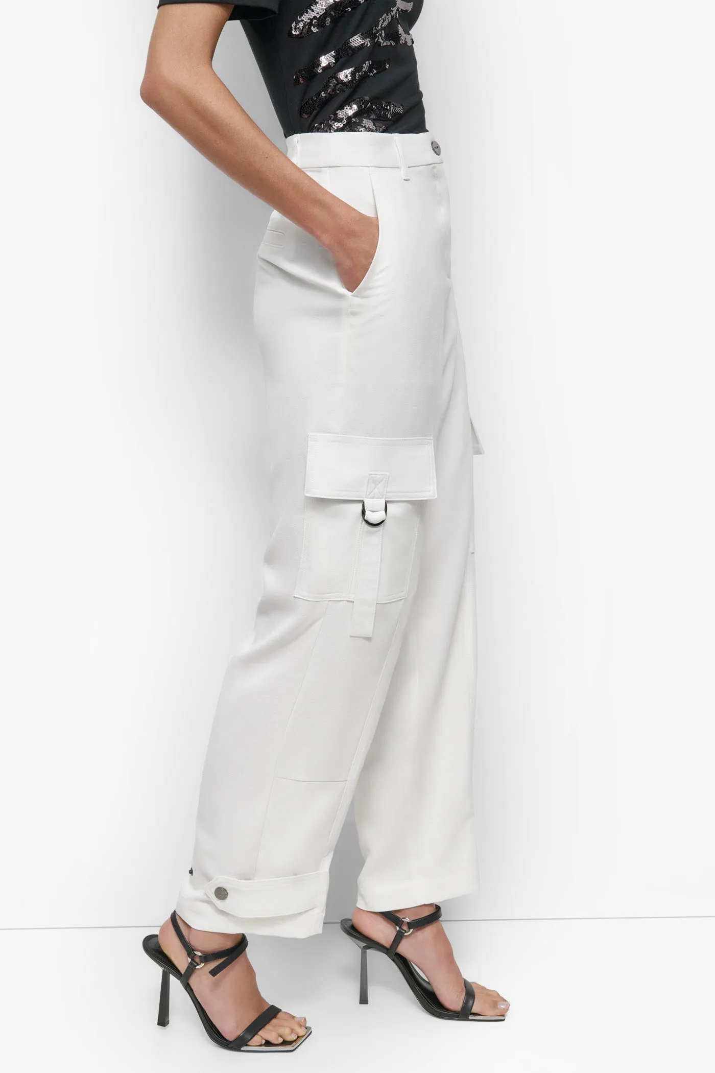 SATIN CARGO PANT