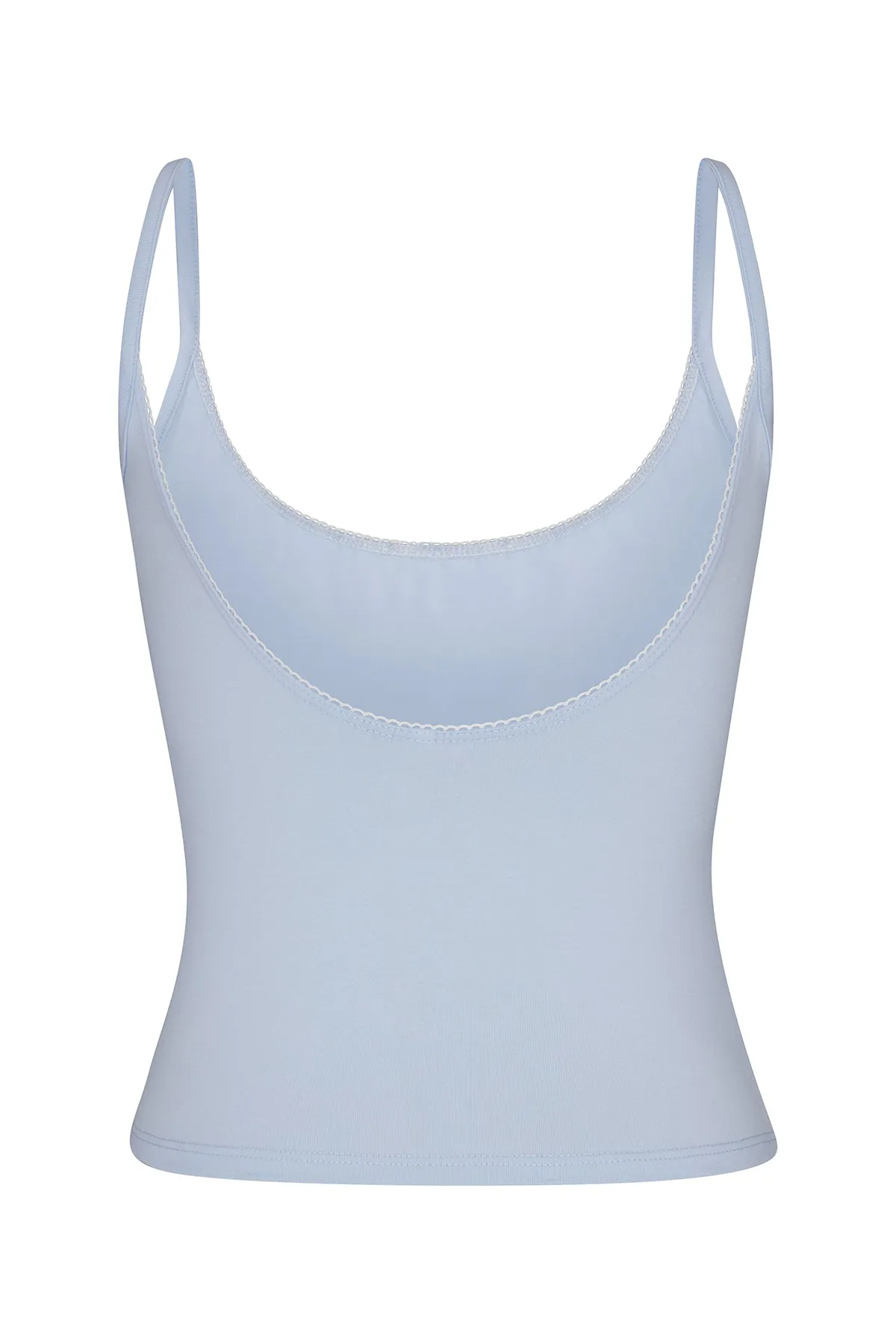 SCOOP BACK CAMI IN BABY BLUE