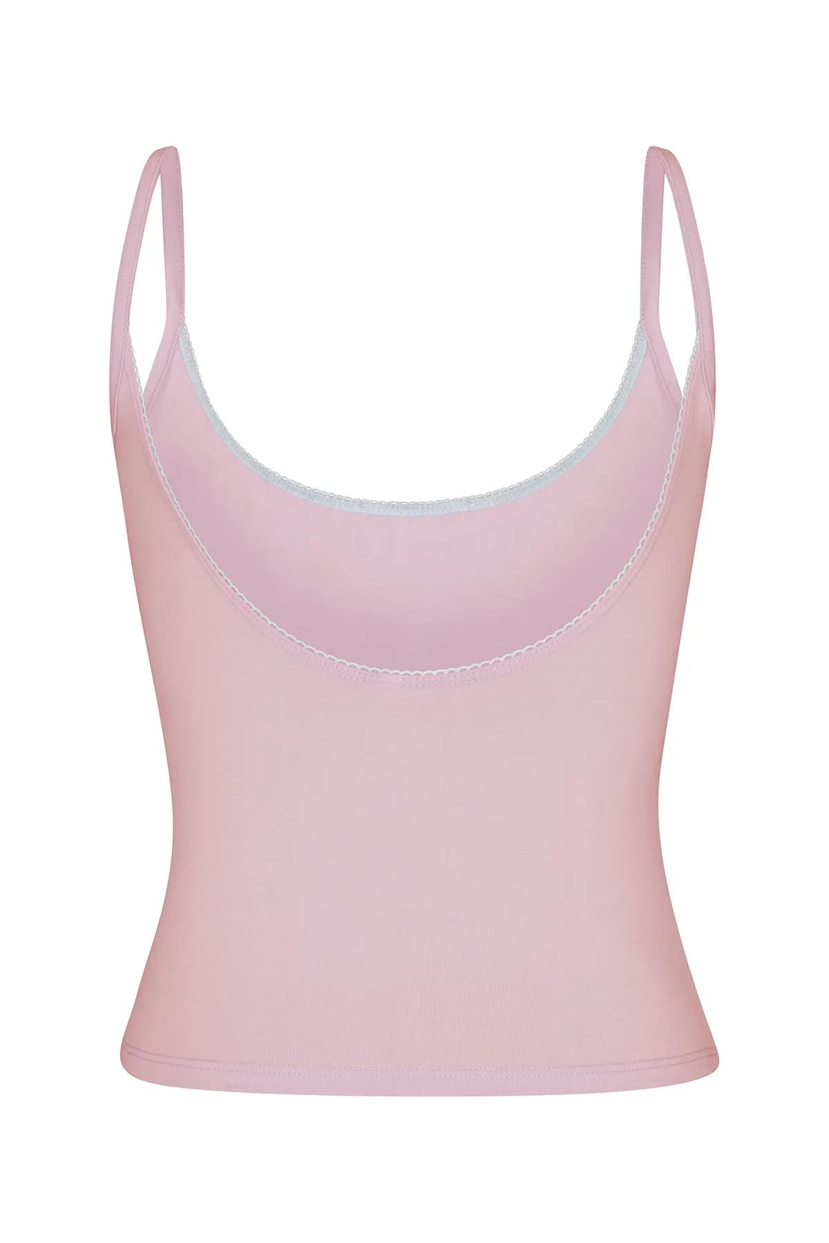 SCOOP BACK CAMI IN BABY PINK