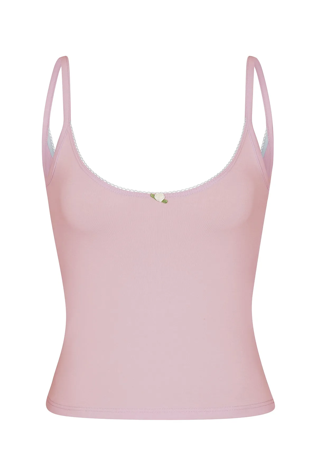 SCOOP BACK CAMI IN BABY PINK