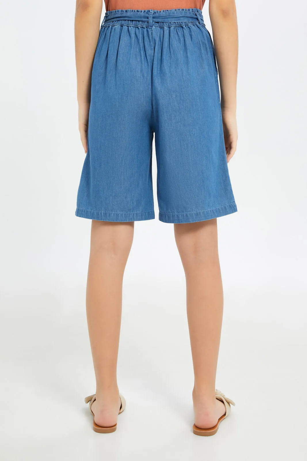 Senior Girls Blue Denim Culottes