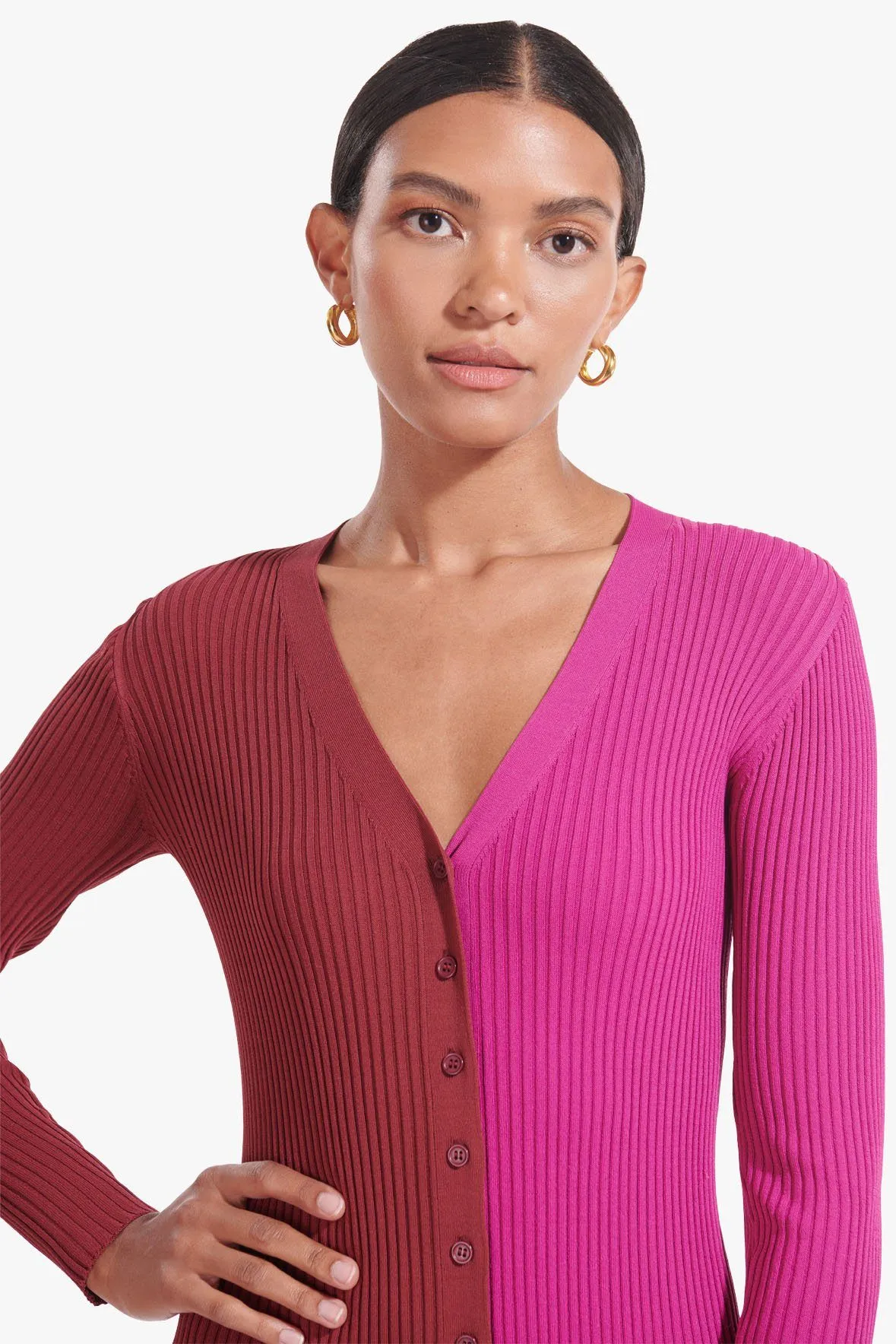 SHOKO SWEATER | FUSCHIA BORDEAUX