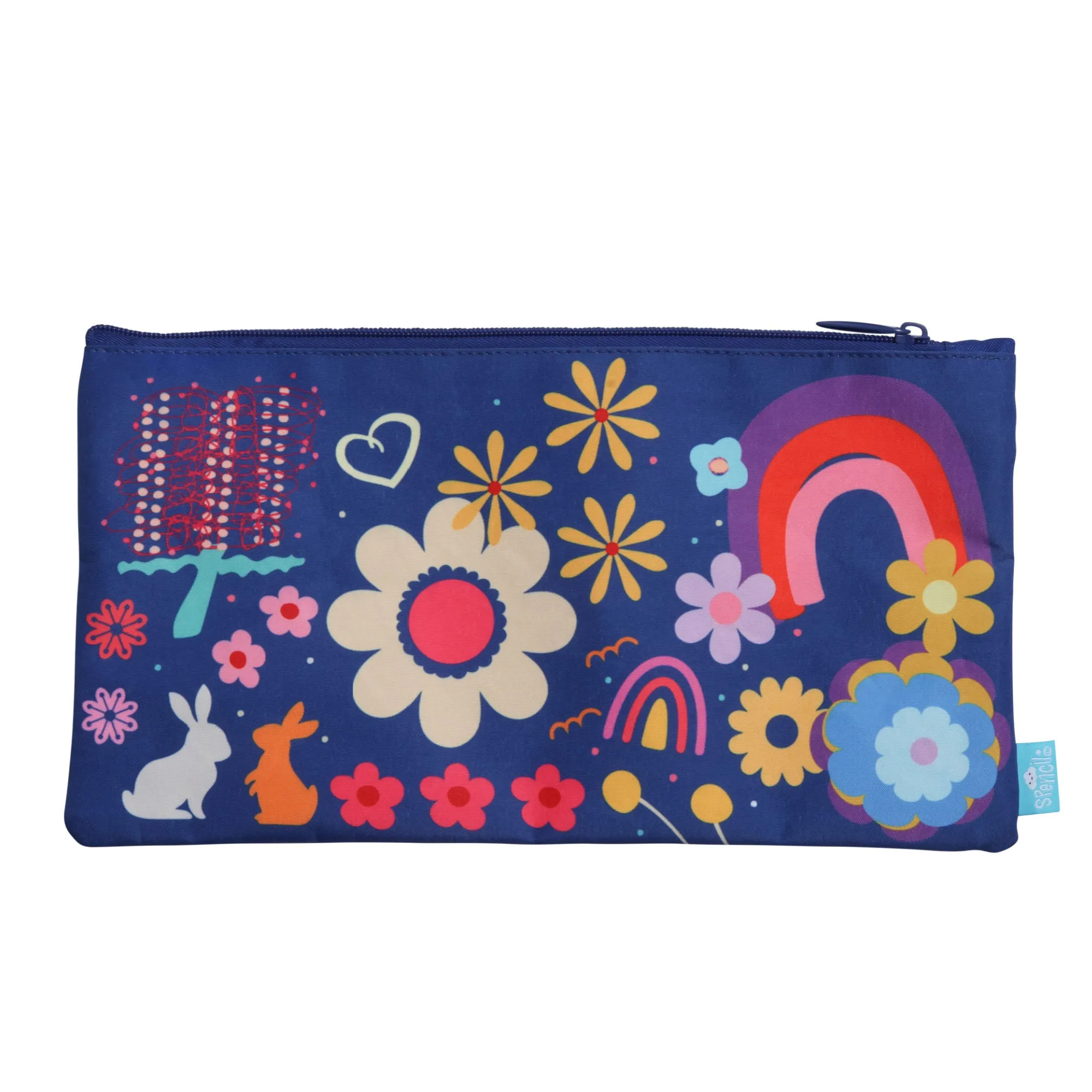 Spencil Twin Zip Pencil Case - Flower Power