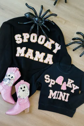 SPOOKY MAMA BLACK PULLOVER