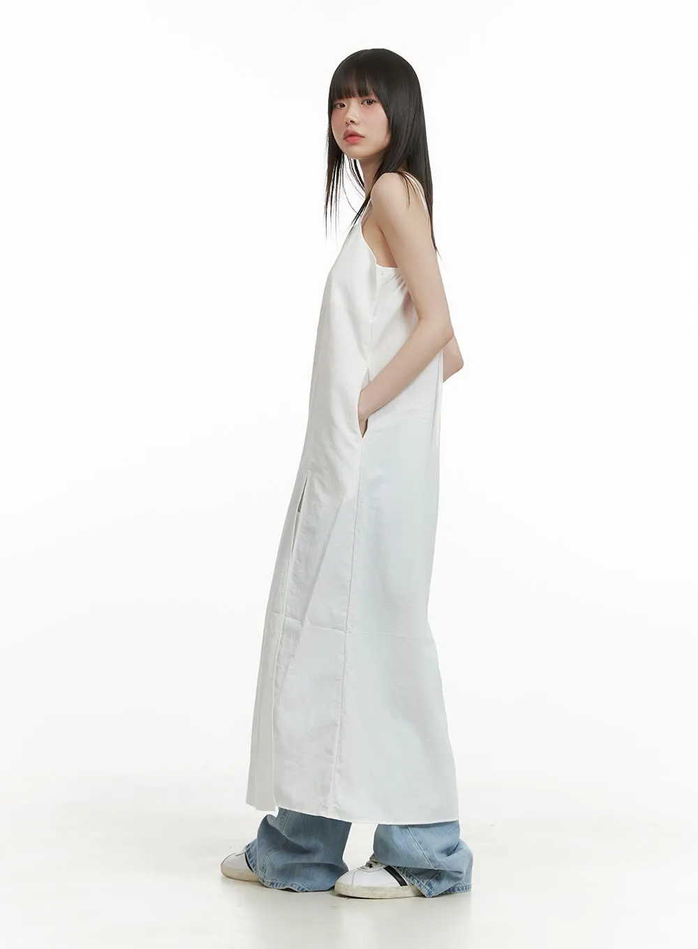 Square Neck Sleeveless Maxi Dress CY428