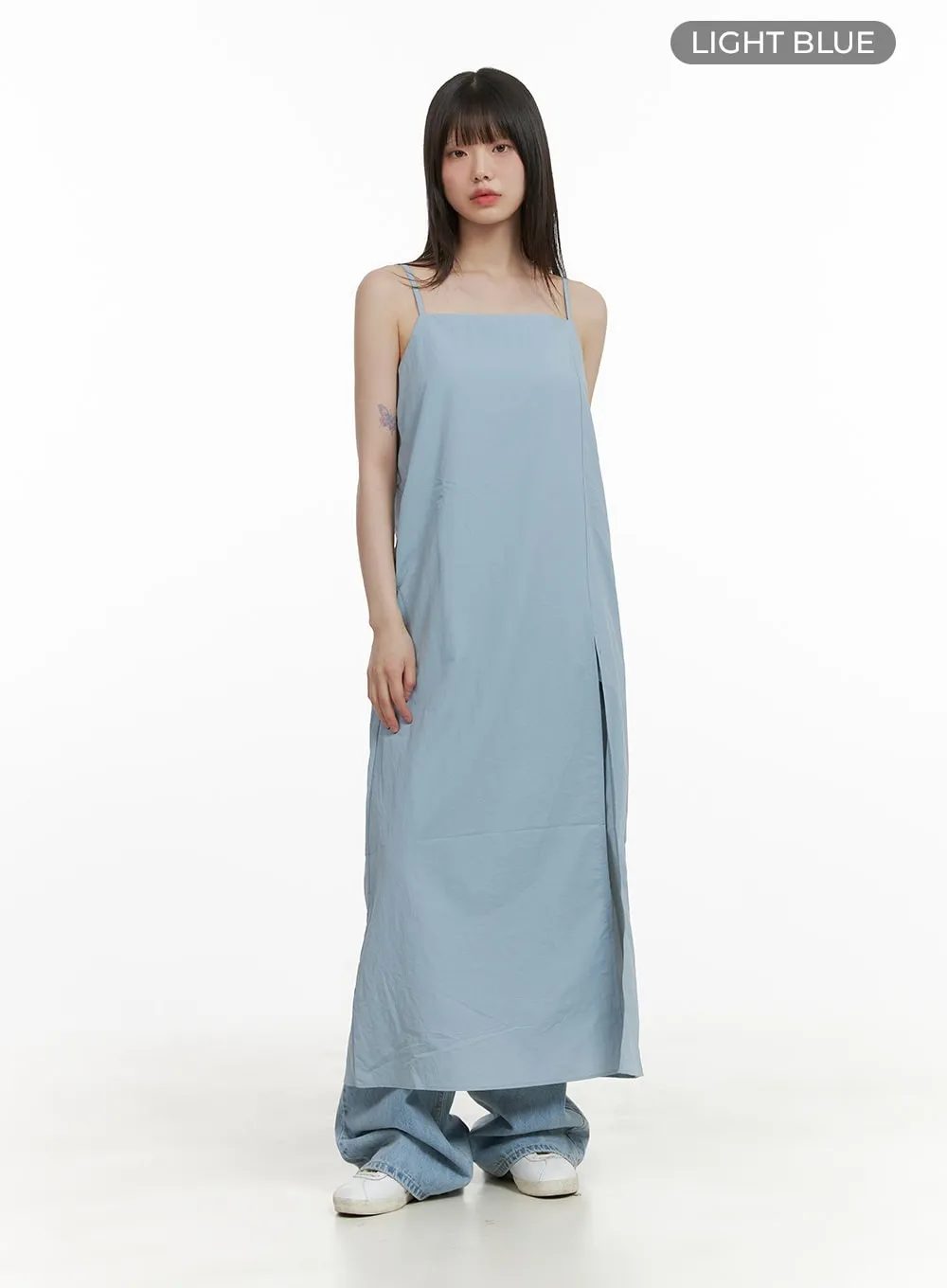 Square Neck Sleeveless Maxi Dress CY428