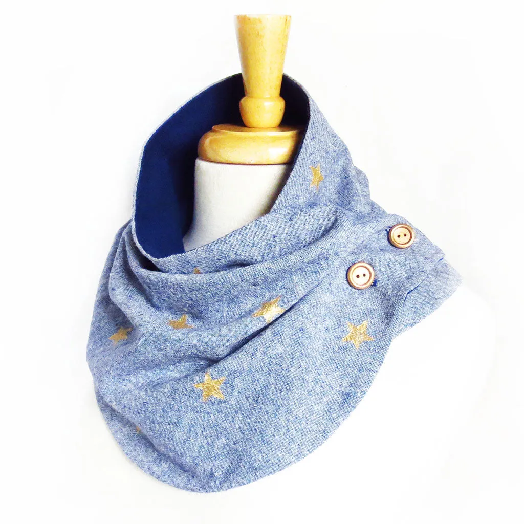 starlight button scarf