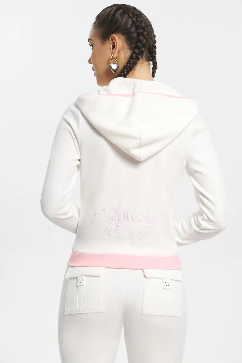 Sweetheart Cotton Velour Hoodie