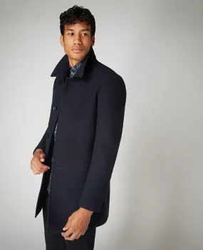 Tapered Fit Wool-Mix Overcoat