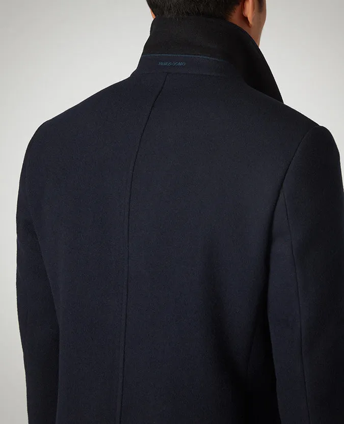 Tapered Fit Wool-Mix Overcoat