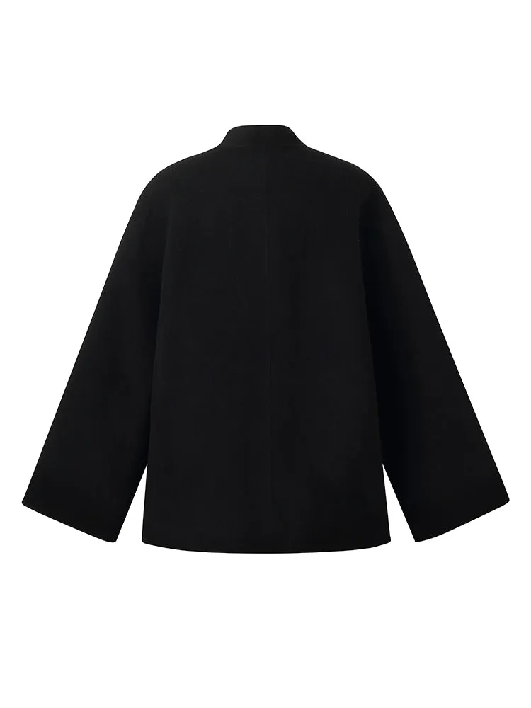 Tencel Wool New Chinese-Style Women Coat