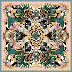 The Baroque Tiger Silk Scarf | Wool/Silk | 90x90cm [Preorder]