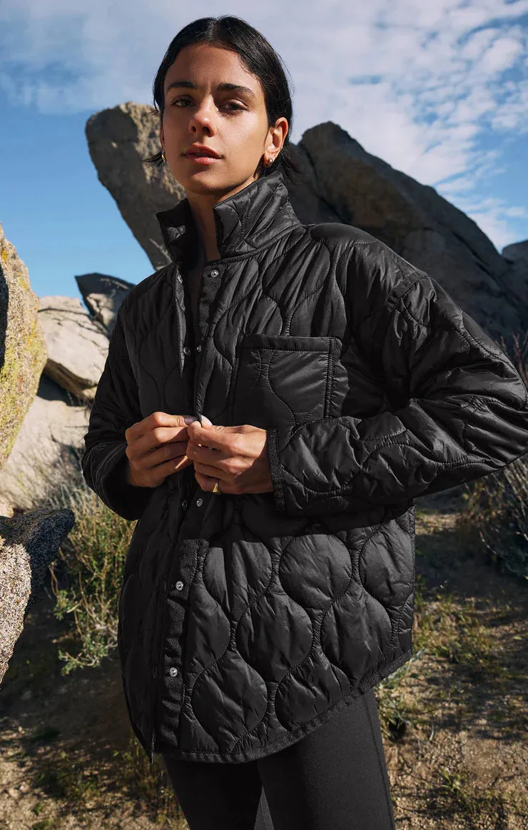 Time Is Now Quilted Jacket - Black