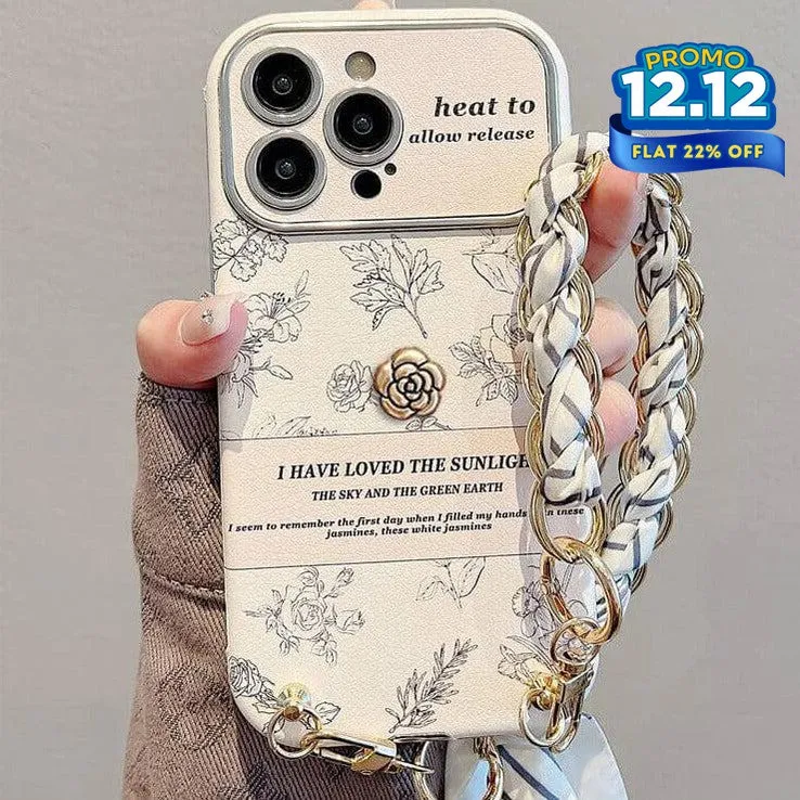 Timeless Floral iPhone Case with Scarf Strap